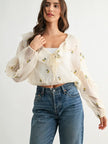 Chocho's Boutique Iris Floral Blouse