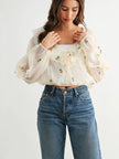Chocho's Boutique Iris Floral Blouse