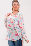 Chocho's Boutique Jasmine Vacation Button Up Top