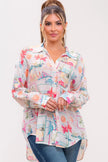 Chocho's Boutique Jasmine Vacation Button Up Top