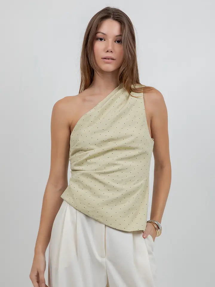 Chocho's Boutique Phoebe Asymmetrical One Shoulder Top