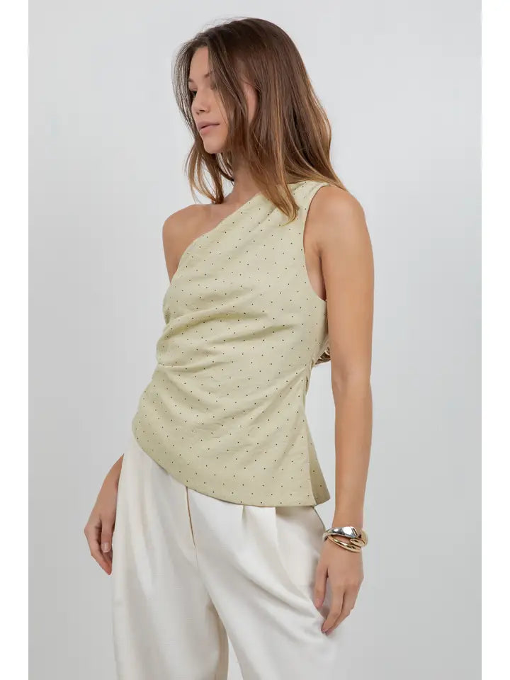 Chocho's Boutique Phoebe Asymmetrical One Shoulder Top