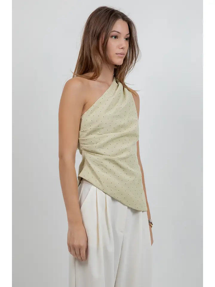Chocho's Boutique Phoebe Asymmetrical One Shoulder Top