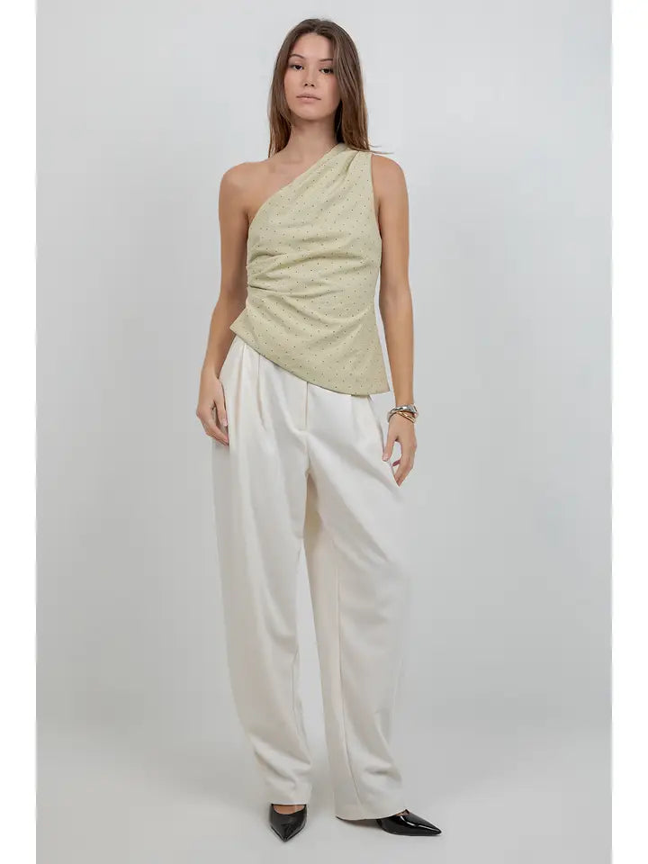 Chocho's Boutique Phoebe Asymmetrical One Shoulder Top