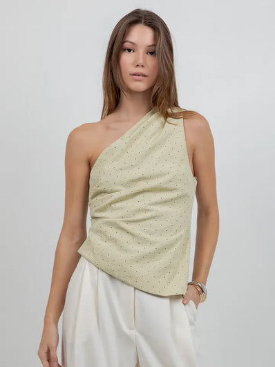 Chocho's Boutique Phoebe Asymmetrical One Shoulder Top