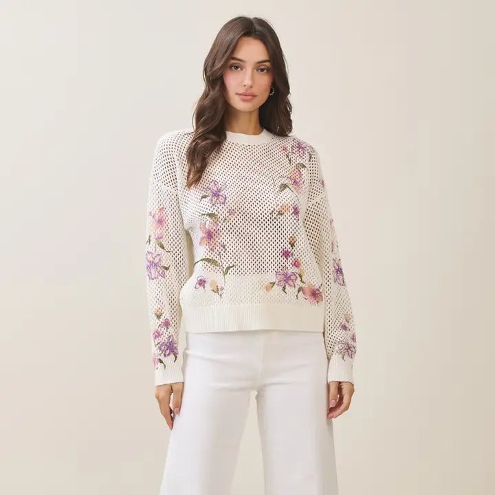 Chocho's Boutique Vanessa Open Knit Sweater