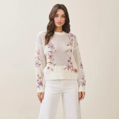 Chocho's Boutique Vanessa Open Knit Sweater